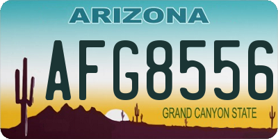 AZ license plate AFG8556