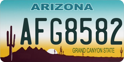 AZ license plate AFG8582