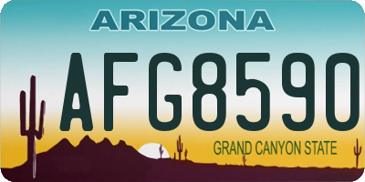 AZ license plate AFG8590