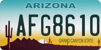AZ license plate AFG8610