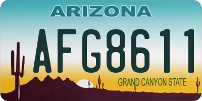 AZ license plate AFG8611