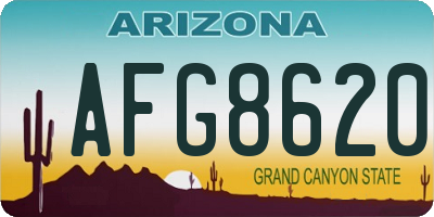 AZ license plate AFG8620