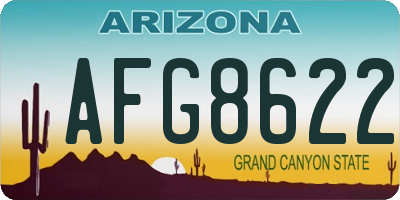 AZ license plate AFG8622