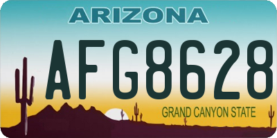 AZ license plate AFG8628