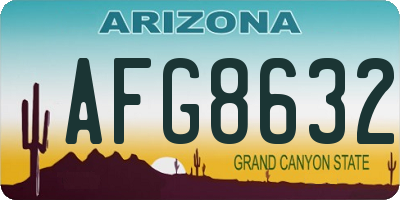 AZ license plate AFG8632