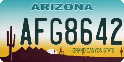 AZ license plate AFG8642