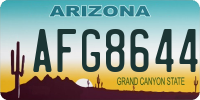 AZ license plate AFG8644
