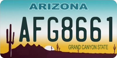 AZ license plate AFG8661