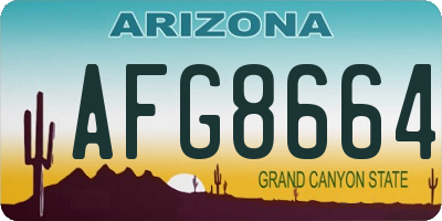 AZ license plate AFG8664