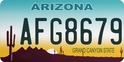 AZ license plate AFG8679