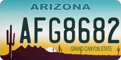 AZ license plate AFG8682