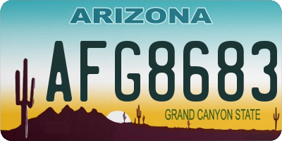 AZ license plate AFG8683