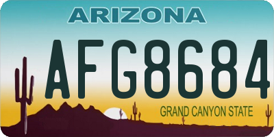 AZ license plate AFG8684