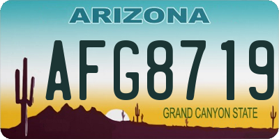 AZ license plate AFG8719