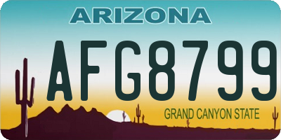 AZ license plate AFG8799