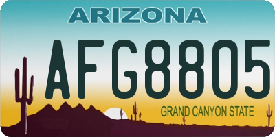 AZ license plate AFG8805