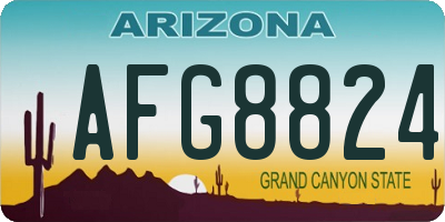AZ license plate AFG8824