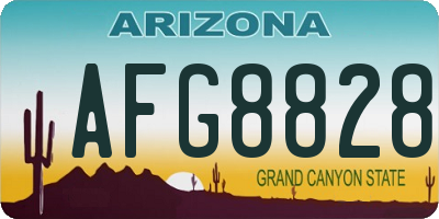 AZ license plate AFG8828