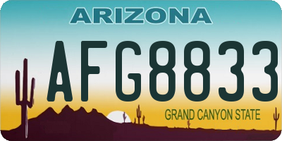 AZ license plate AFG8833
