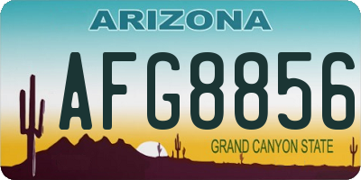 AZ license plate AFG8856