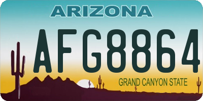 AZ license plate AFG8864