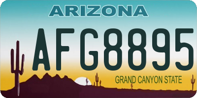 AZ license plate AFG8895