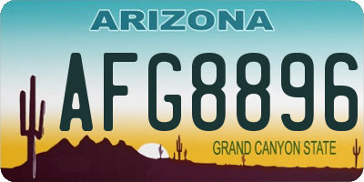 AZ license plate AFG8896