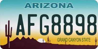 AZ license plate AFG8898