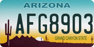AZ license plate AFG8903