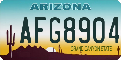 AZ license plate AFG8904
