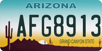 AZ license plate AFG8913