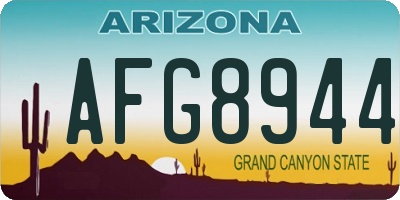 AZ license plate AFG8944