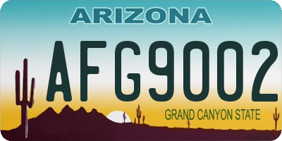 AZ license plate AFG9002
