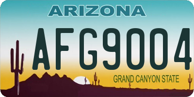 AZ license plate AFG9004
