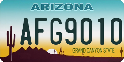 AZ license plate AFG9010