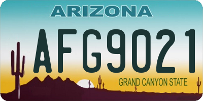 AZ license plate AFG9021