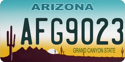 AZ license plate AFG9023