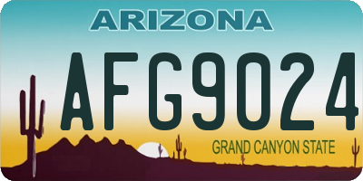 AZ license plate AFG9024