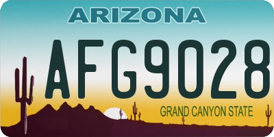 AZ license plate AFG9028