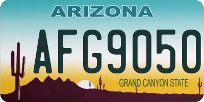 AZ license plate AFG9050