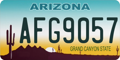 AZ license plate AFG9057