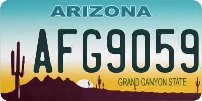 AZ license plate AFG9059