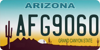 AZ license plate AFG9060