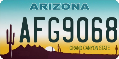 AZ license plate AFG9068