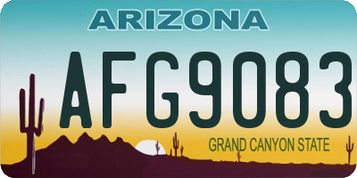 AZ license plate AFG9083