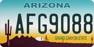 AZ license plate AFG9088