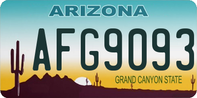 AZ license plate AFG9093