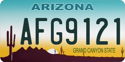 AZ license plate AFG9121