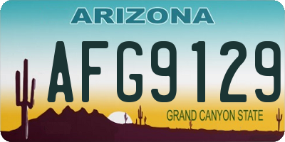 AZ license plate AFG9129
