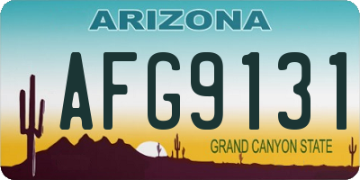 AZ license plate AFG9131